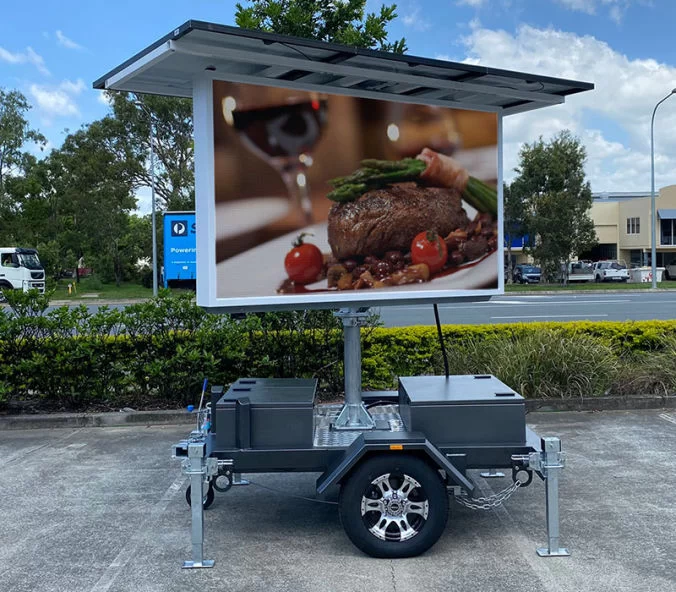 LED Solar Powered Screen Sign Hire - Voxson V4s