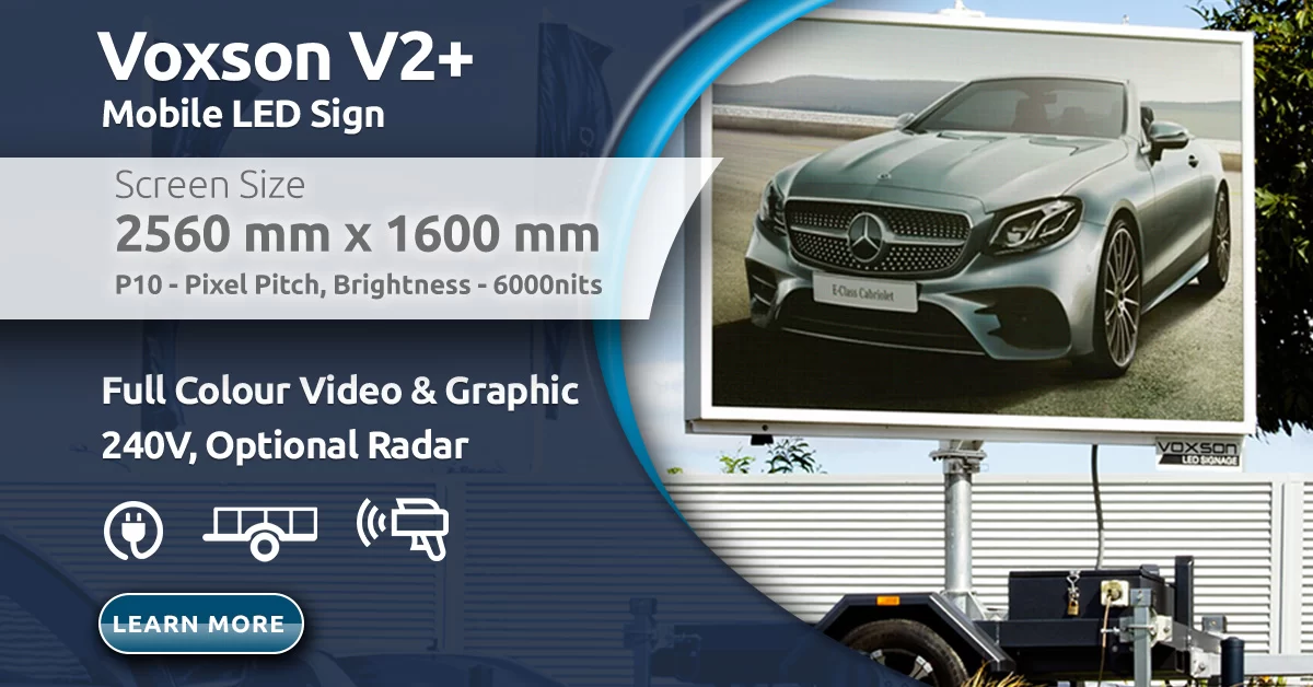 Voxson V2+ Mobile Trailer LED Sign