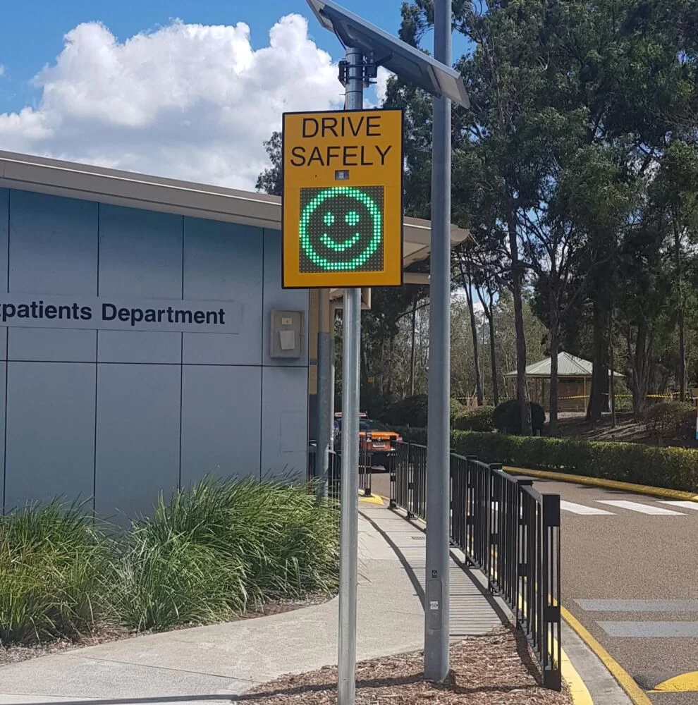 Voxson Radar Speed Sign in Hospital Entrance