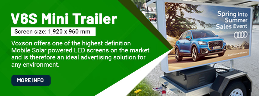 Voxson V5s Mobile Trailer Solar LED Sign