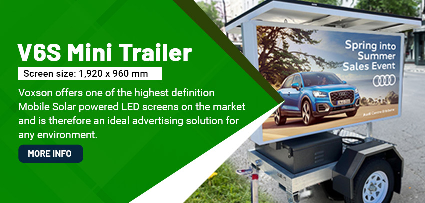 Voxson V5s Mobile Trailer Solar LED Sign