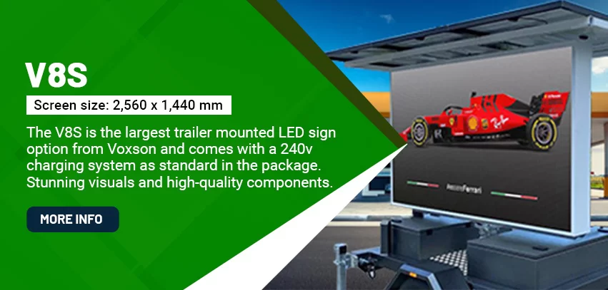 Voxson V7s Mobile Trailer Solar LED Sign