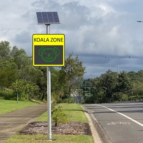 radar speed signs - koala wildlife signs